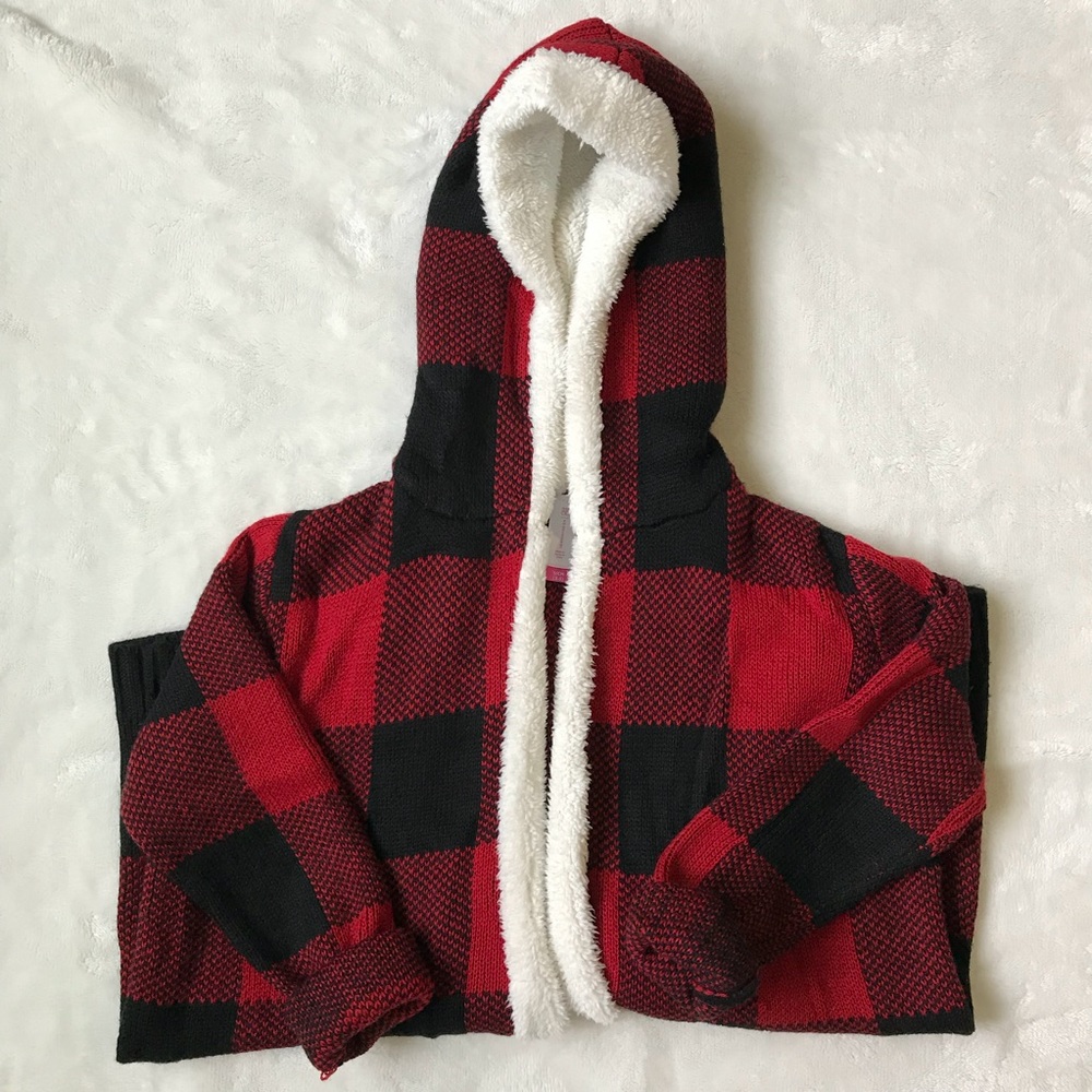 No Boundaries Plaid Hooded Sweater